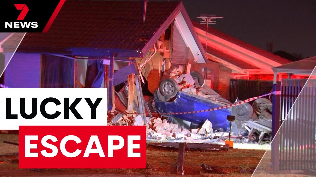Four people in hospital after car ploughs into family home in Melbourne ...