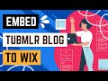 Additional Wix Apps: Embedding Your tumblr Blog
