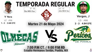 Olmecas de Tabasco Vs Pericos de Puebla en la Liga Mexicana de Beisbol