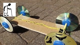 Rubber Band Powered Car without Hot Glue
