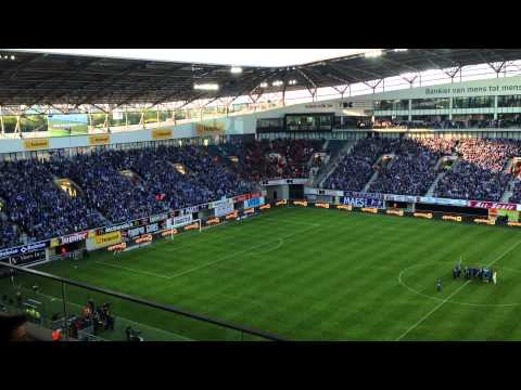 Players enter the pitch title game AA Gent-Standard Atmosphere