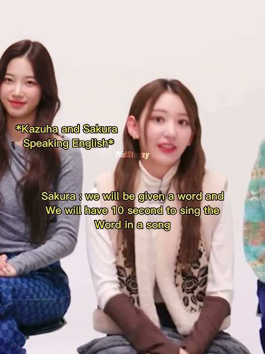 Eunchae laughing on Sakura speaking English 😭😂 #shorts#kpop#lesserafim#kpop#elle#songassociation