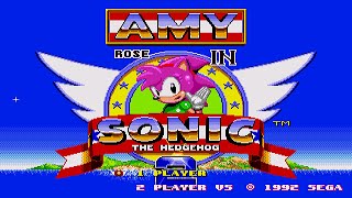 Amy Rose in Sonic The Hedgehog 2 (REV 1.7.1) ✪ Full Game Playthrough (1080p/60fps)