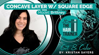 Concave Layer with a Square Perimeter Edge Haircut Tutorial