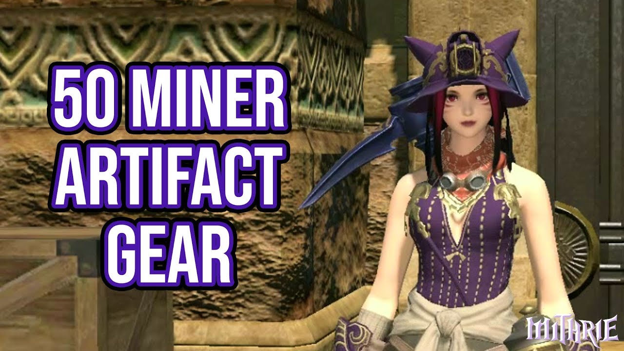FFXIV 2.0 0108 Miner Quest Level 50 + Artifact Gear YouTube