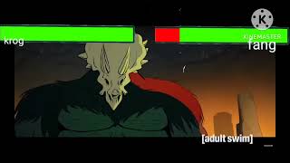 Krog Vs Fang With Healthbars Primal