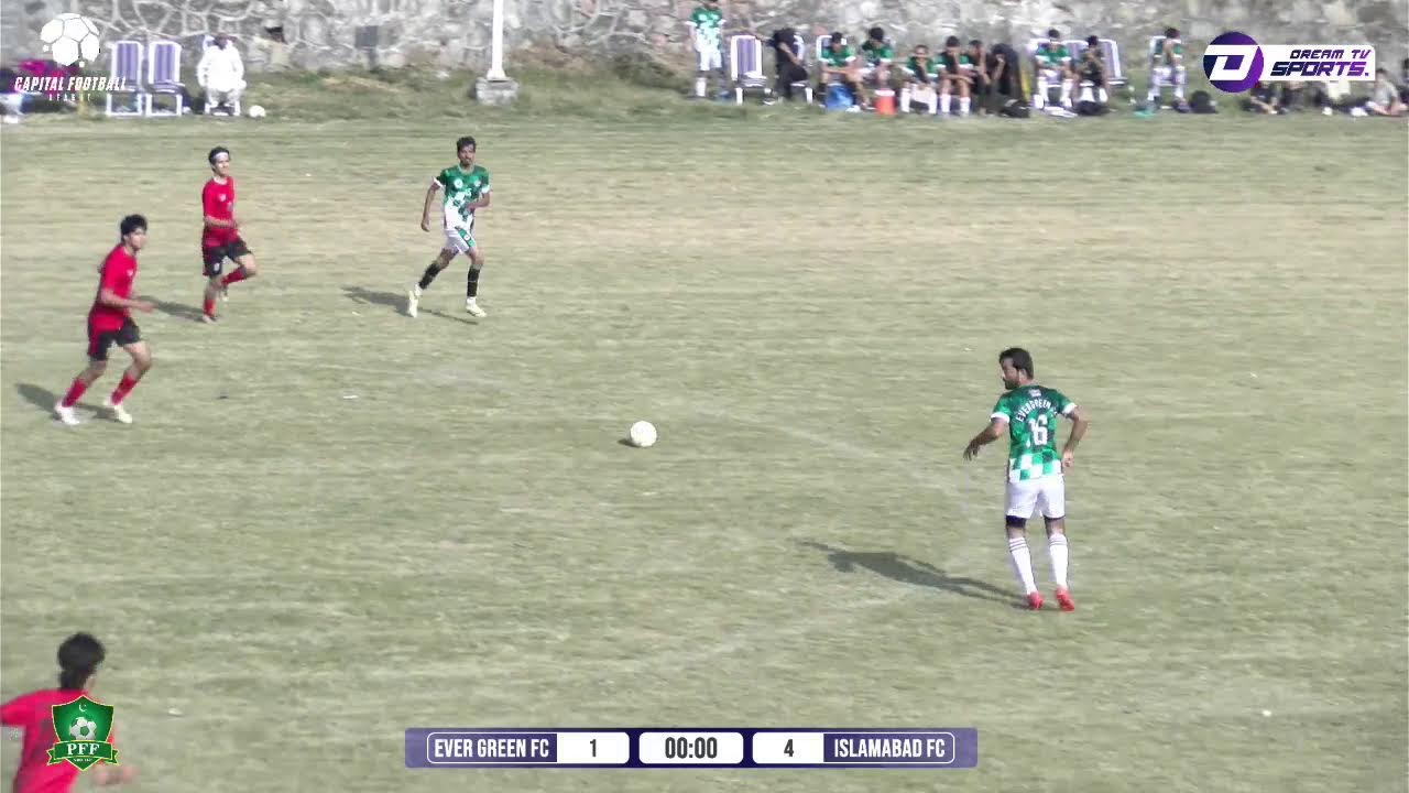 Ever Green Fc Vs Islamabad Fc Capital Foot ball League