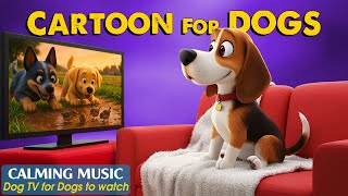 Dog Cartoon: Relaxing & Boredom-Busting TV for Dogs | All-Day Music for Dogs Home Alone - Dog Music