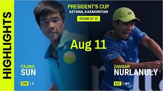 Fajing Sun vs Zangar Nurlanuly Highlights Astana 2026 Round of 32