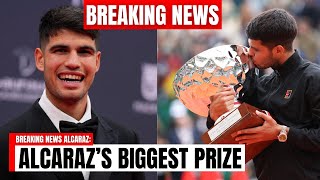 BREAKING: REVELAED The MILLIONAIRE PRIZE ALCARAZ Has WON AFTER WINNING in MONTE CARLO