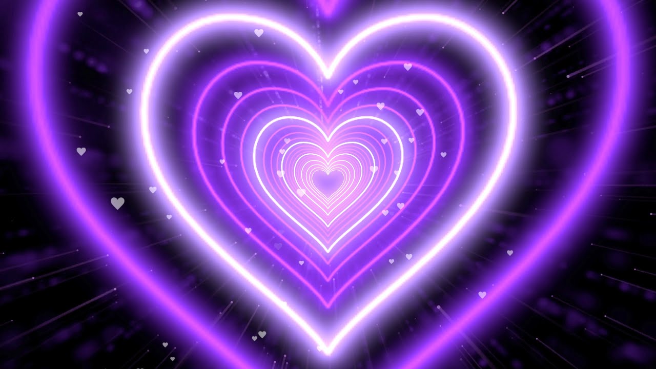 Purple flaming heart