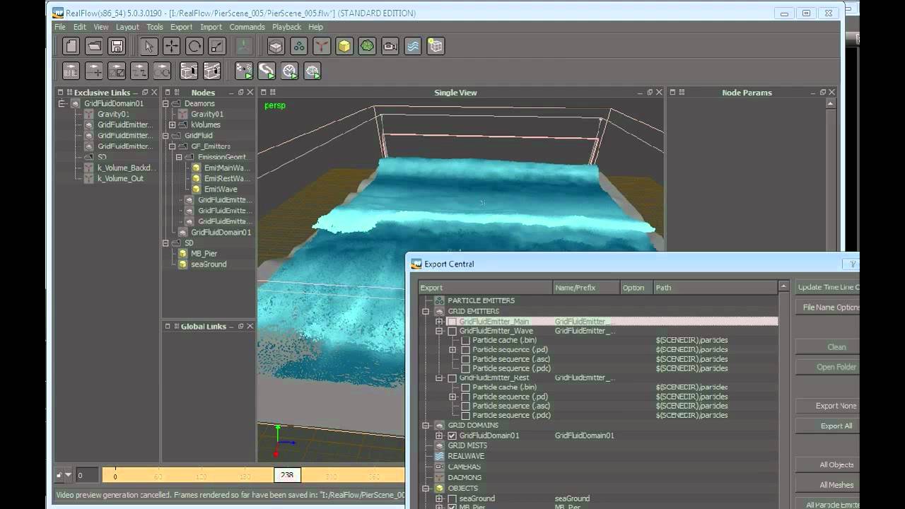 Create a large-scale water simulation in RealFlow (6 of 9) - YouTube
