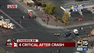 Four people critically hurt after crash in Chandler
