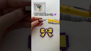DIY Cute Bow Hair Clip 💕 Fun Perler Beads Idea