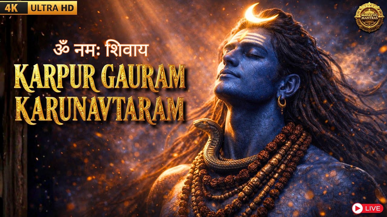 Karpur Gauram Karunavataram | कर्पूर गौरम करूणावतारम | Powerful Shiva Mantra for Peace & Protection