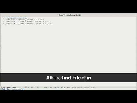 GNU Emacs: Create file using find-file function.