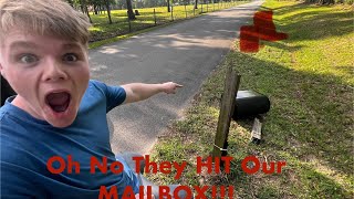 Oh No Somebody Hit My Mailbox! How to install a new mailbox. Fix it Dad!