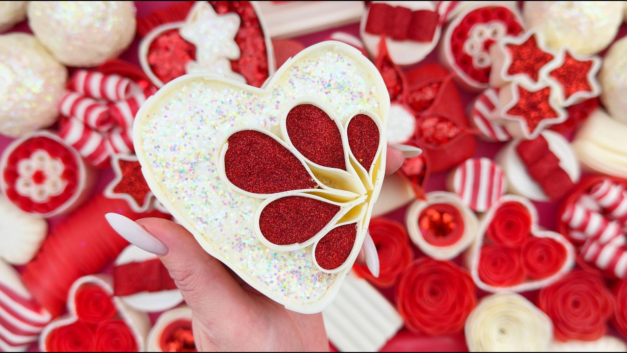 [ASMR] Sleep-Inducing Glitter Soap Carving & Soft Starch Foam Pressing | Relaxing Brain Massage