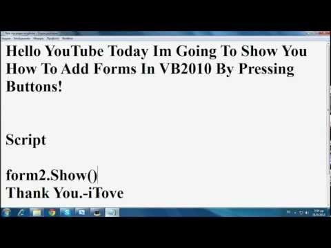 iTove-How To Add Forms VB 2010 [HD] [Tutorial]