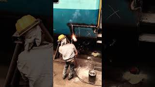 Train Coach Repairing #techrrps #train #automobile #railway #trending #industrial #workshop #shorts