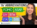 How to Say & Use English Abbreviations | ASAP * FOMO * BTW * FYI
