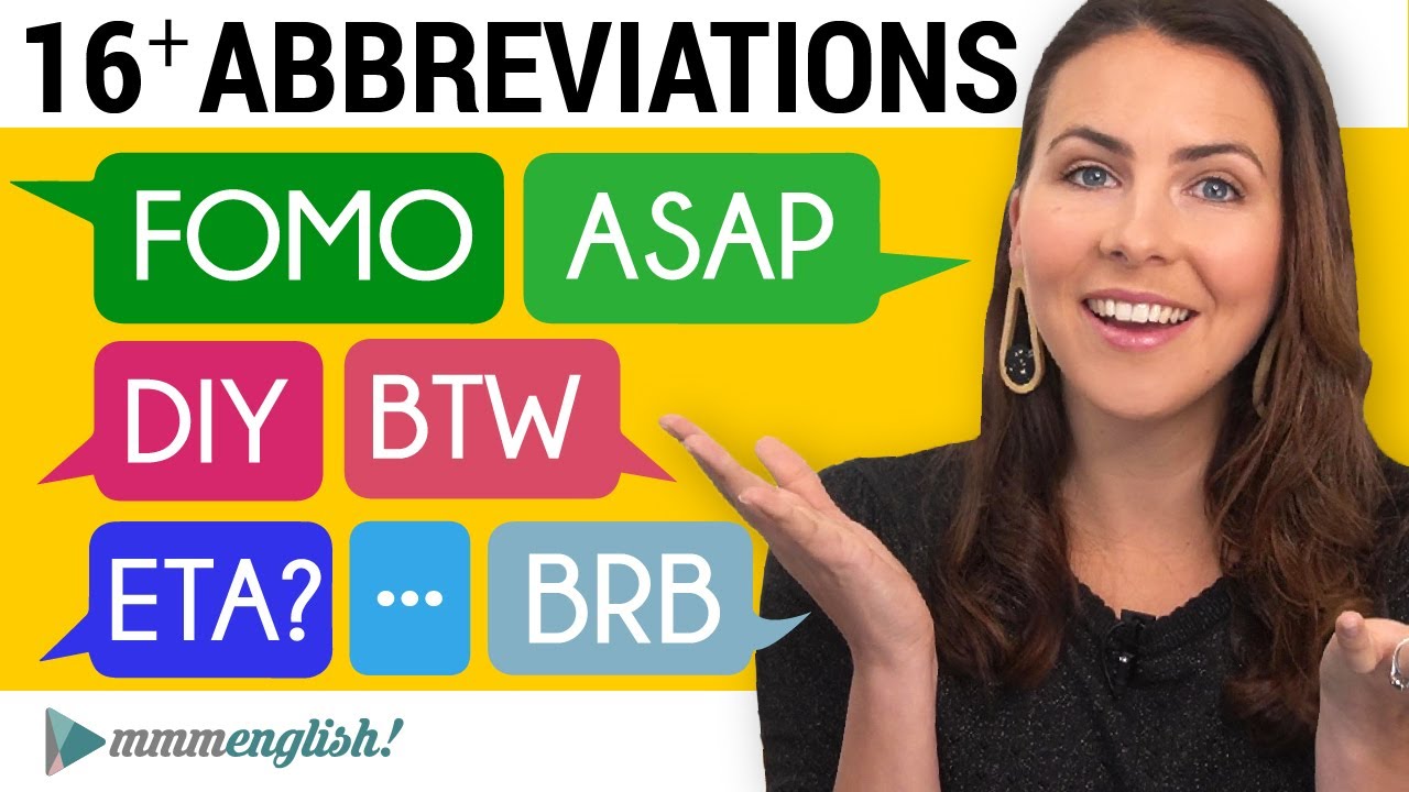 How to Say & Use English Abbreviations | ASAP * FOMO * BTW * FYI