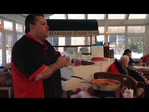Clips from Cooking Demo at Glen Cove Marquis by Chef Pat Marone