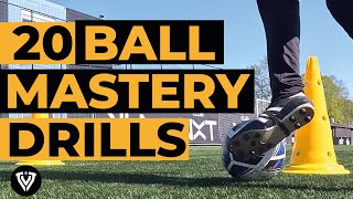 20 Ball Mastery Drills | Football Exercises - Soccer Drills | Homework U10 - U11 - U12 - U13 - U14