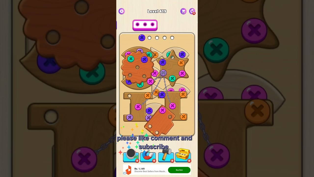 Screw rescue master level 418, 419, 420 