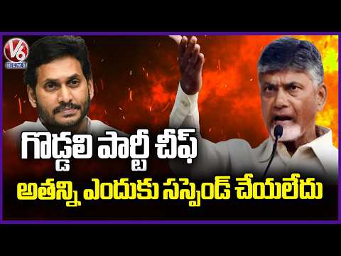 CM Chandrababu Fire On YS Jagan Over EX MLA Lands Kabja Issue | V6 News - V6NEWSTELUGU