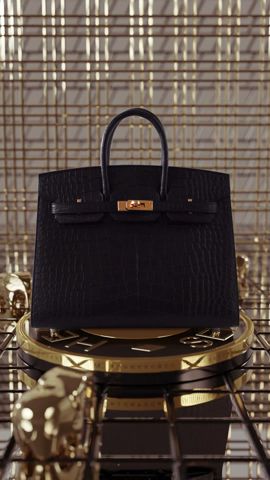 Hermes Birkin Touch Togo & shiny crocodile Sesame Gold Hardware