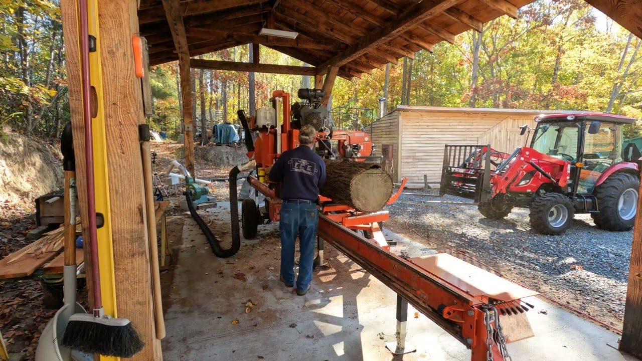 MILLING POPLAR ON THE WOODMIZER LT40 SAWMILL