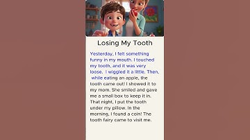 Losing My Tooth #englishforbeginners #englishreading #beginnerenglishstory #simpleenglish #viral