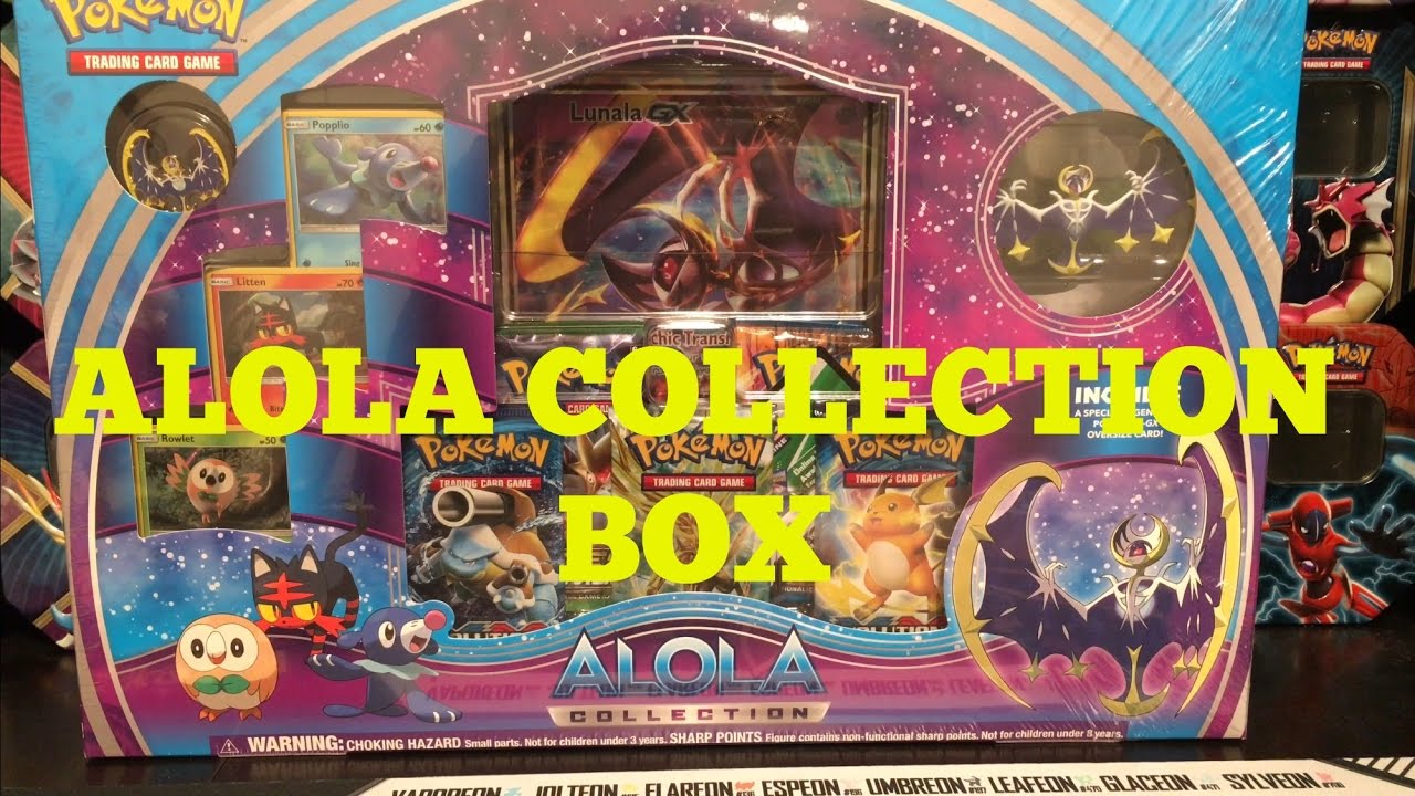 OPENING POKEMON SUN AND MOON ALOLA COLLECTION LUNALA BOX!!