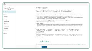 Famous Returning Student Registration Profile