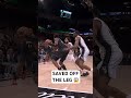 Ayo had to use his entire body to make sure this ball didn’t go out of bounds