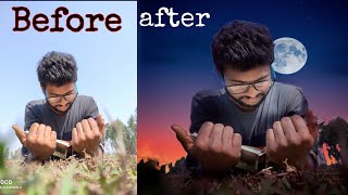 Moody sky filter editing | Full moon sky editing tutorial|portrait photo editing|Mr.chobiwala. screenshot 3