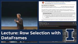 Information Row Selection with DataFrames - Lecture at The University of Illinois Update