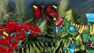 Dino Robot Battle Field - Tyranno Red VS Pachycephalosaurus - Game Play - 2015 screenshot 1