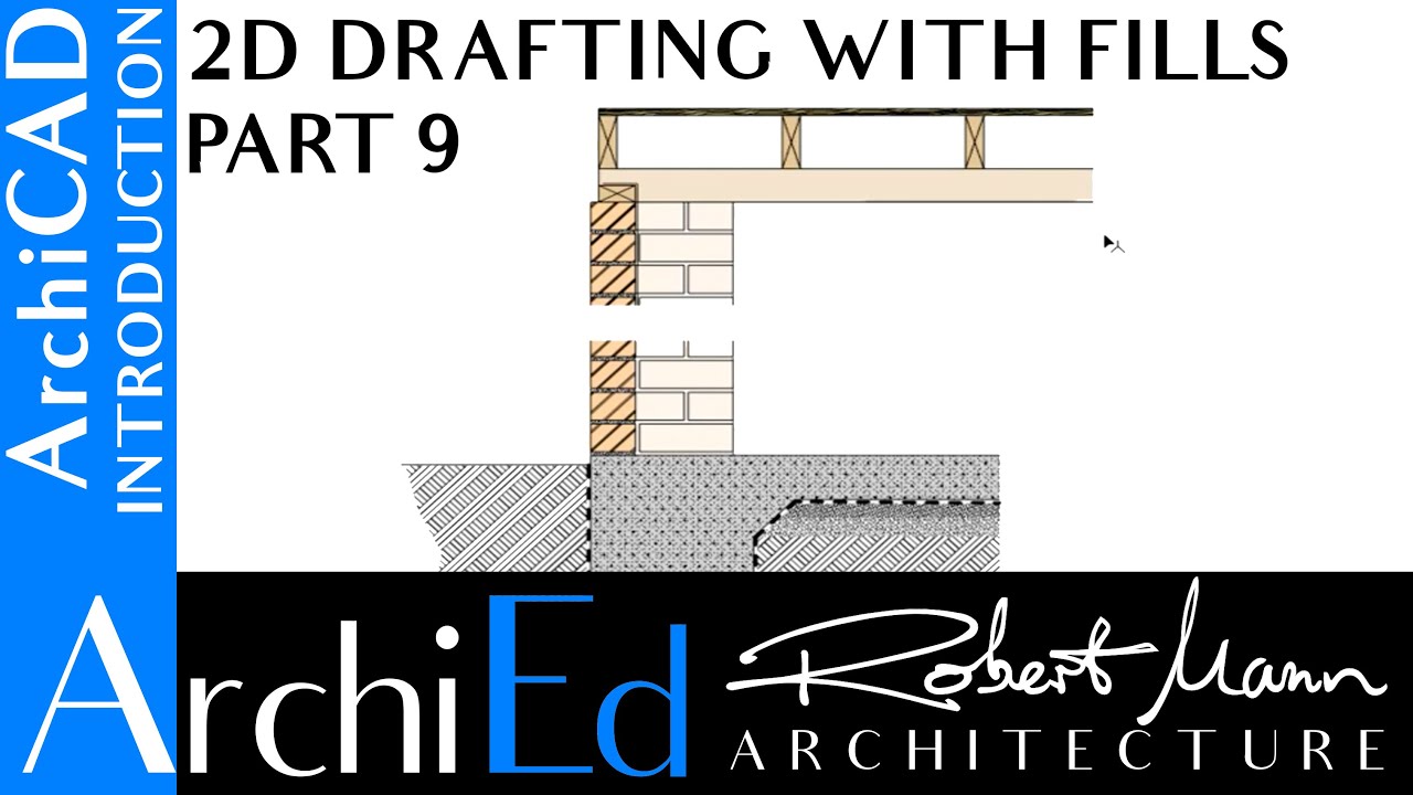 ArchiCAD Wall section 2D drafting with fills 09 Roof YouTube