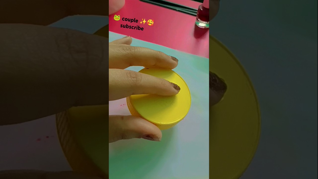 Frog couple ♥️🐸jar cap🫙 use clay craft # short vedio # play with clay # like and subscribe 🥰♥️