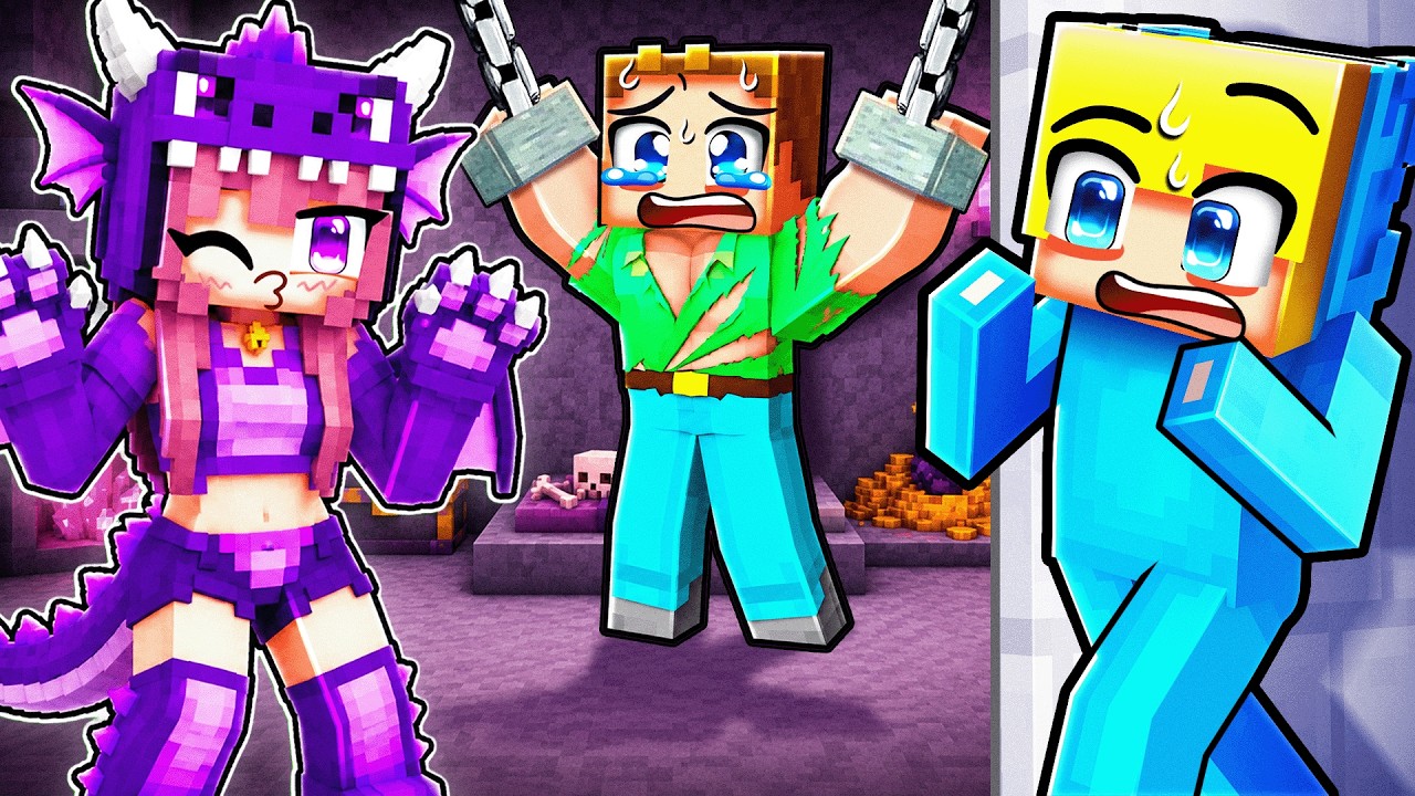 Billy wurde vom DRACHEN MÄDCHEN entführt und Ukri muss ihn retten in Minecraft! 