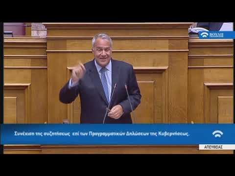 Μ.Βορίδης (Υπουργός Αγροτικής Ανάπτυξης)(Προγραμματικές δηλώσεις)(21/07/2019)