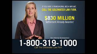 Goldwater Law Firm - Transvaginal Mesh Implants are DANGEROUS! (2014, 319-1000 ver)