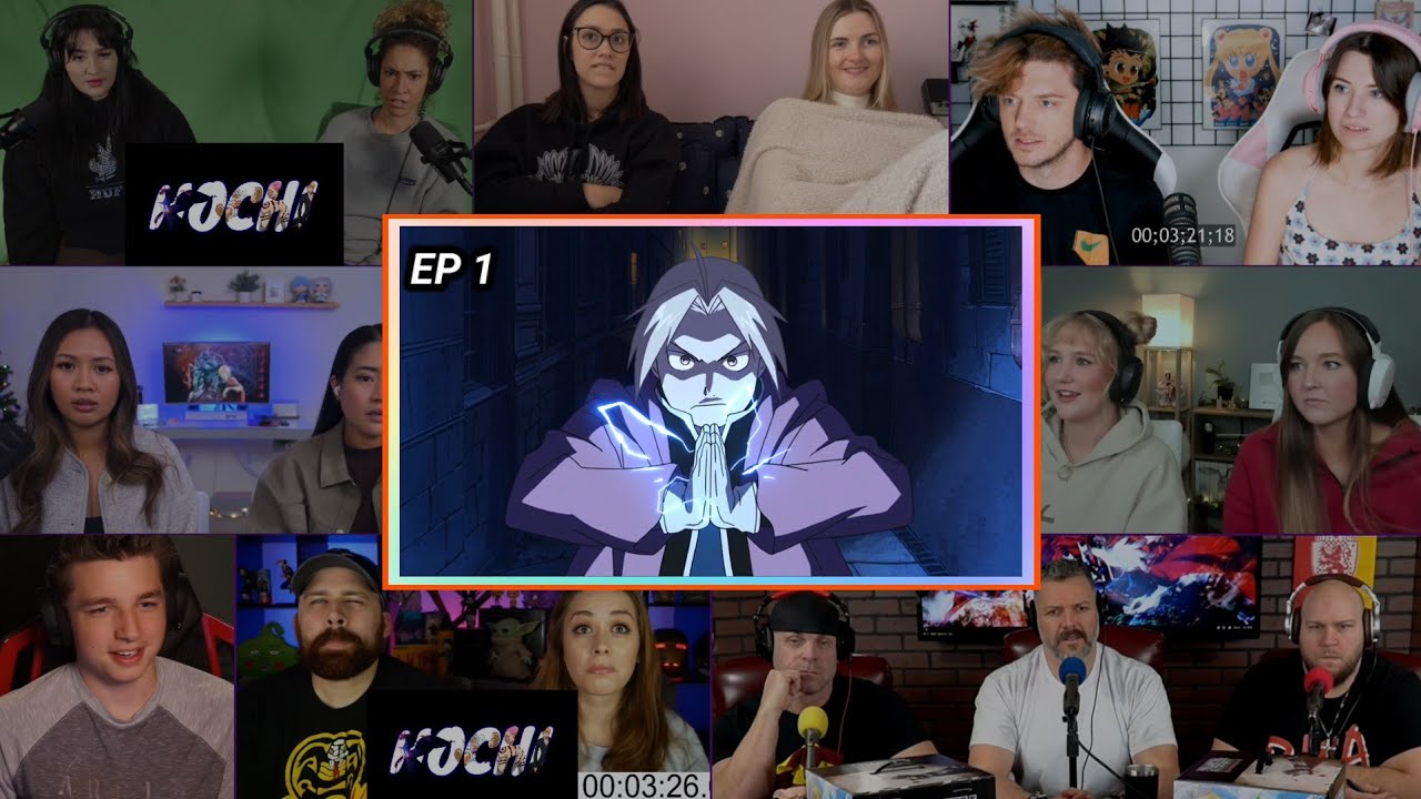 FullMetal Alchemist BrotherHood | Episode 1 | Reaction Mashup | English Dubbed | 鋼の錬金術師