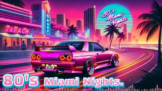 🌴80's Miami Nights🌴Lofi Synthwave | Relaxing Chill Beats | Retro Vibes