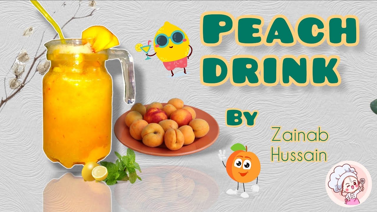 Peach drink || summer special drink || peach sprite drink || by zainab Hussain