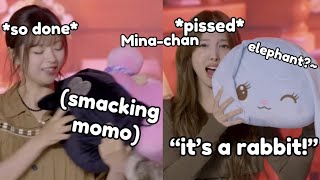 twice *roasting* their characters, then there’s mina and chaeyoung… 🤣