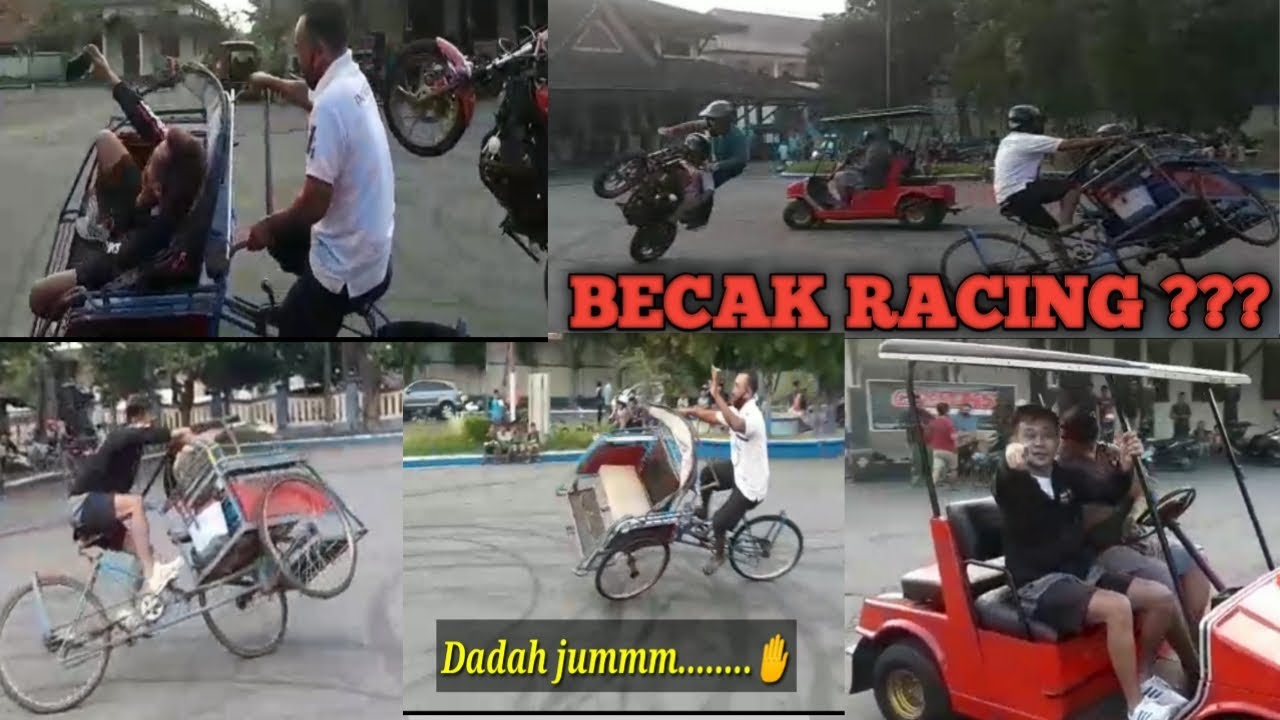 Becak ini mendadak racing - YouTube