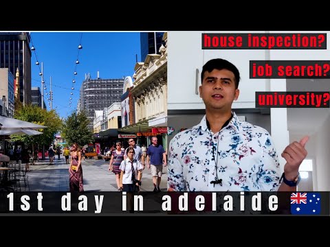 1st day in adelaide | house inspection, job search | Torrens university